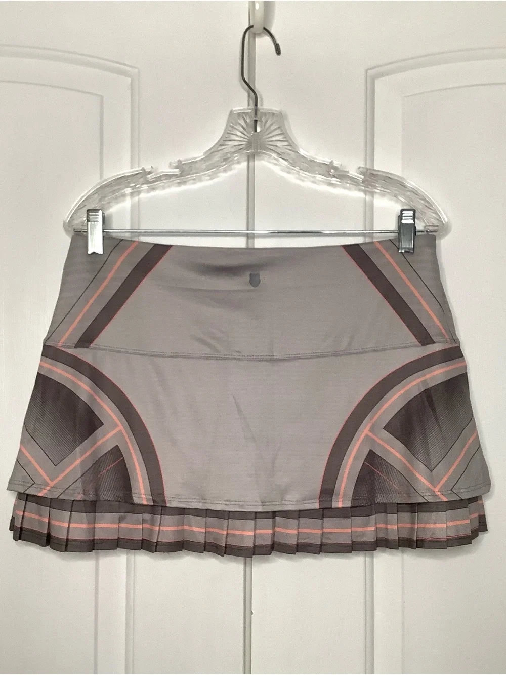 K-SWISS Grey/Pink Pleated Tennis/Pickleball Lightweight Airy & Stretchy Skort